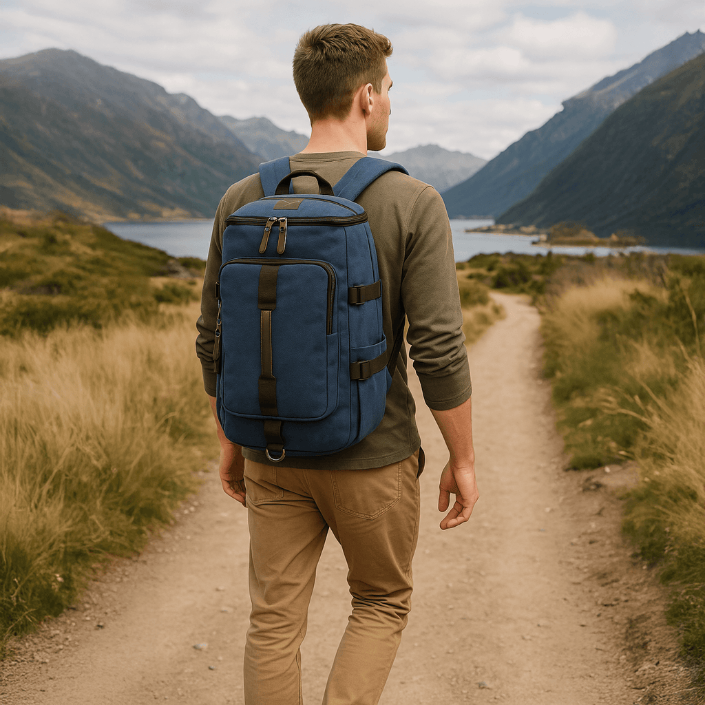 Washed canvas backpack perfect for all occasions.