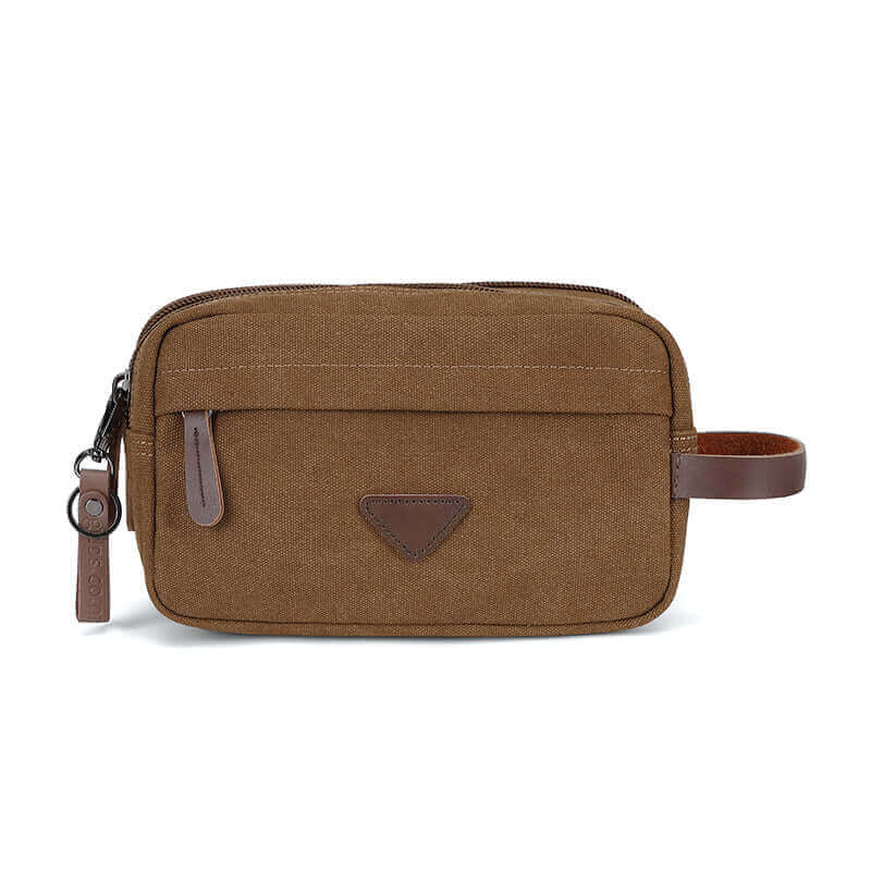 Spacious Travel Toiletry Bag in Coffee