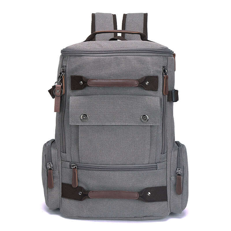 Stylish men's canvas backpack perfect for everyday use and travel.