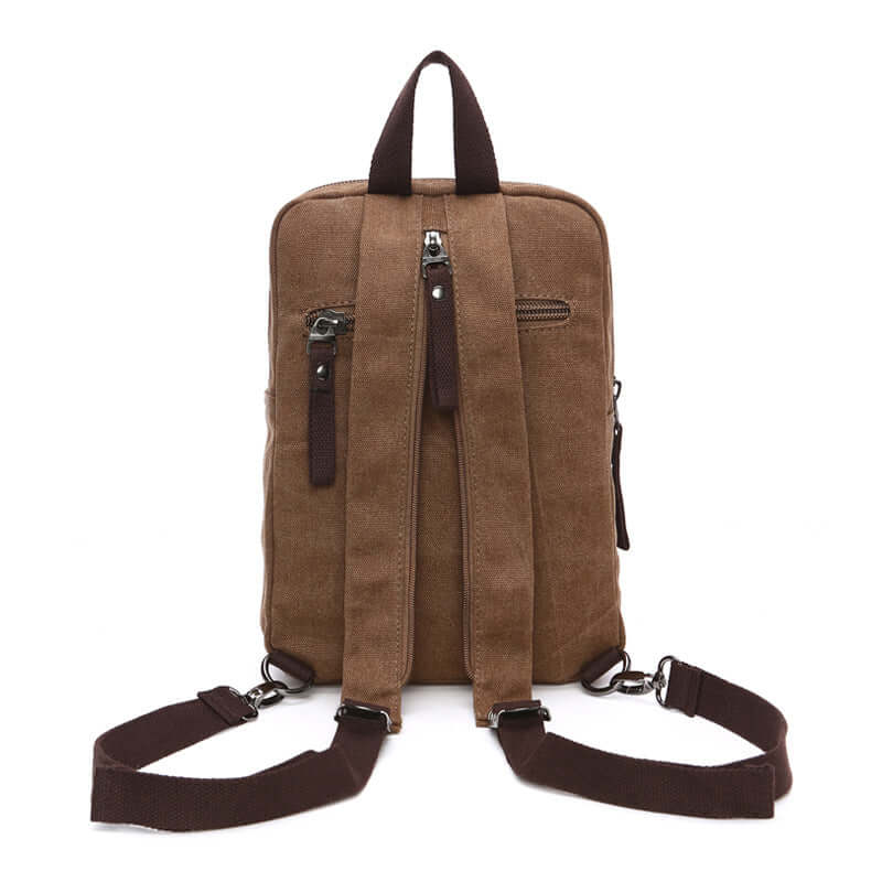 Travel-friendly crossbody canvas bag for men