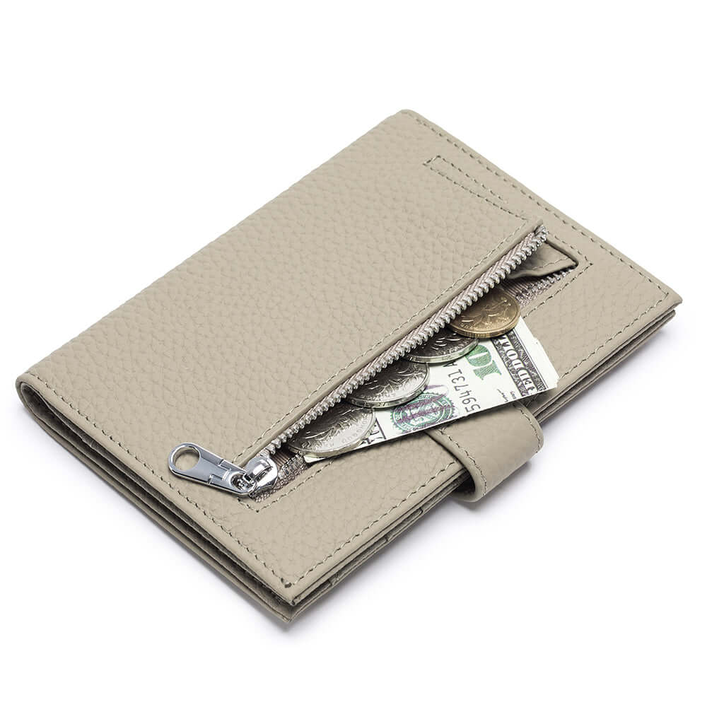 Travel passport organiser wallet with back zip pocket
