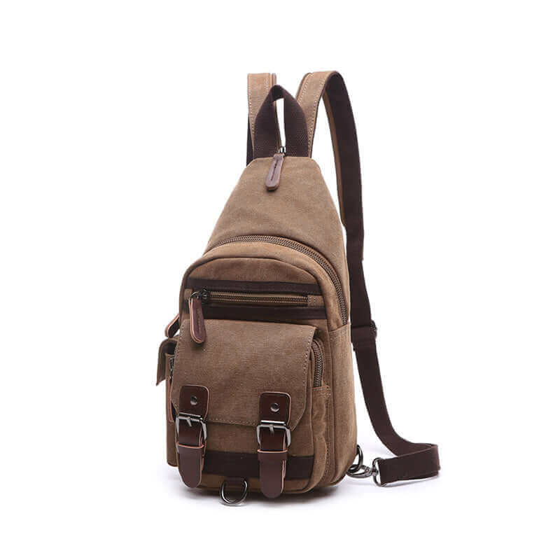 Versatile canvas crossbody sling bag for men and women, perfect for street style.