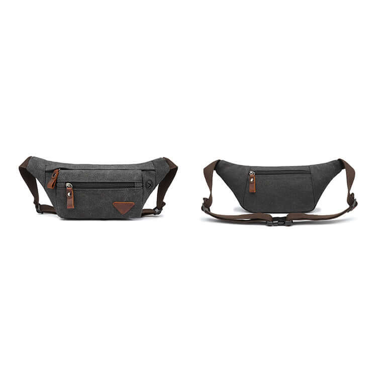 Retro vintage style bum bag with functional pockets