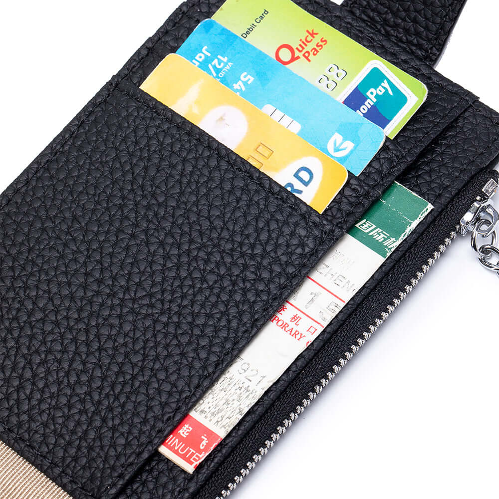 Wallet with transparent ID slot for women