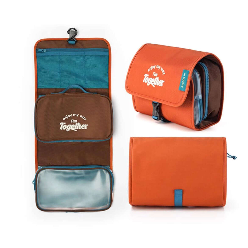 Waterproof foldable toiletry bag for travel use