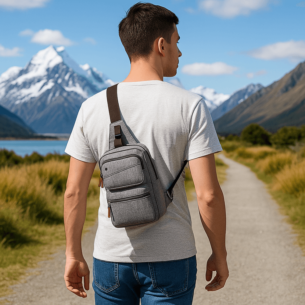 Versatile waterproof sling bag designed for men and women.