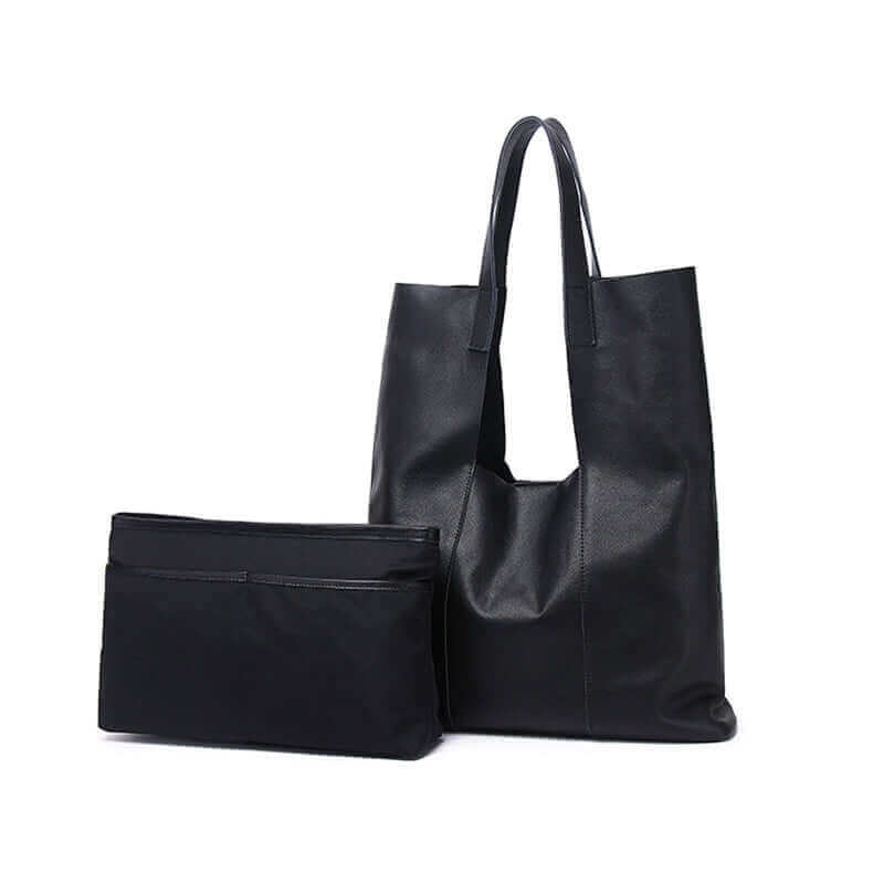 Elegant black tote bag suitable for office use