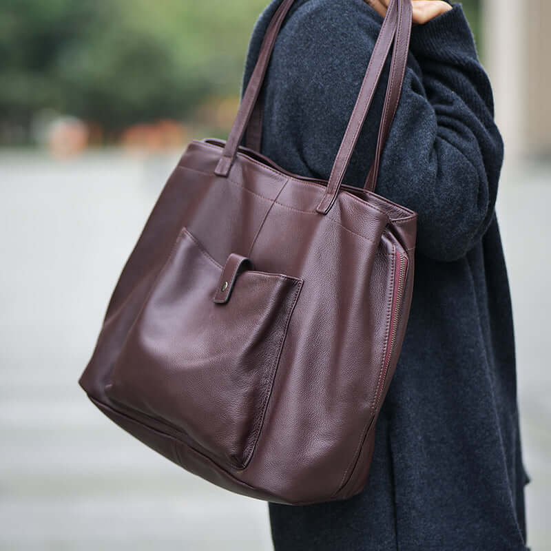 Professional leather tote bag for office or business in NZ