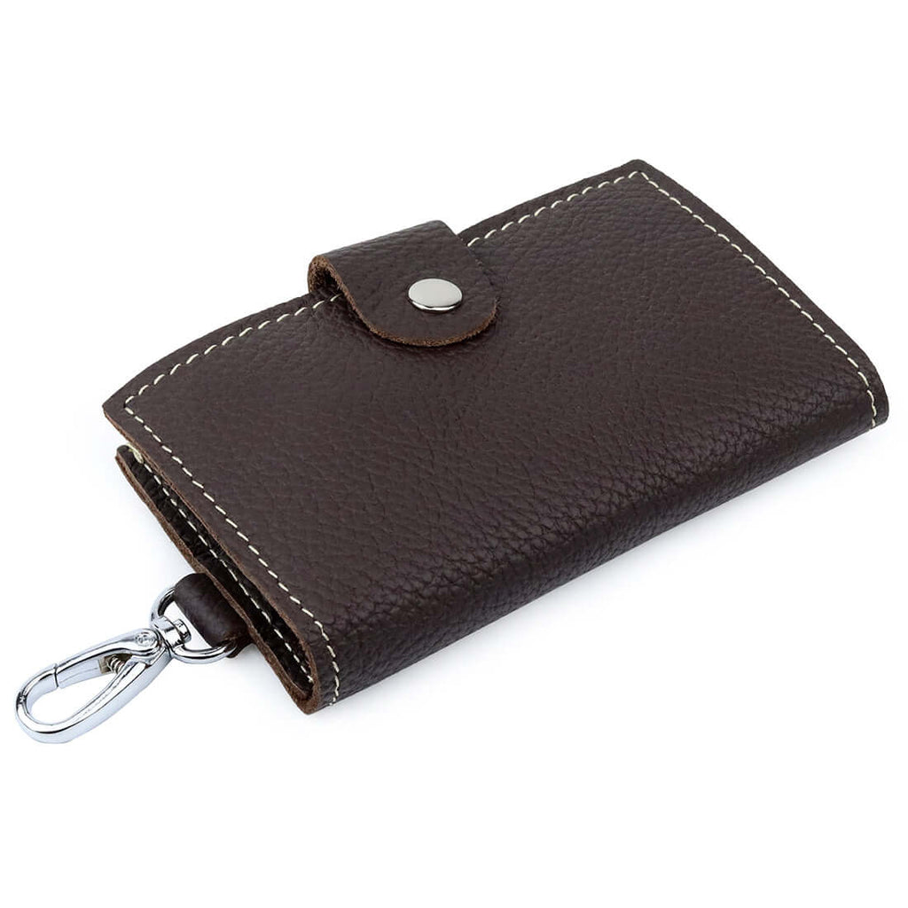 Secure zippered genuine leather wallet