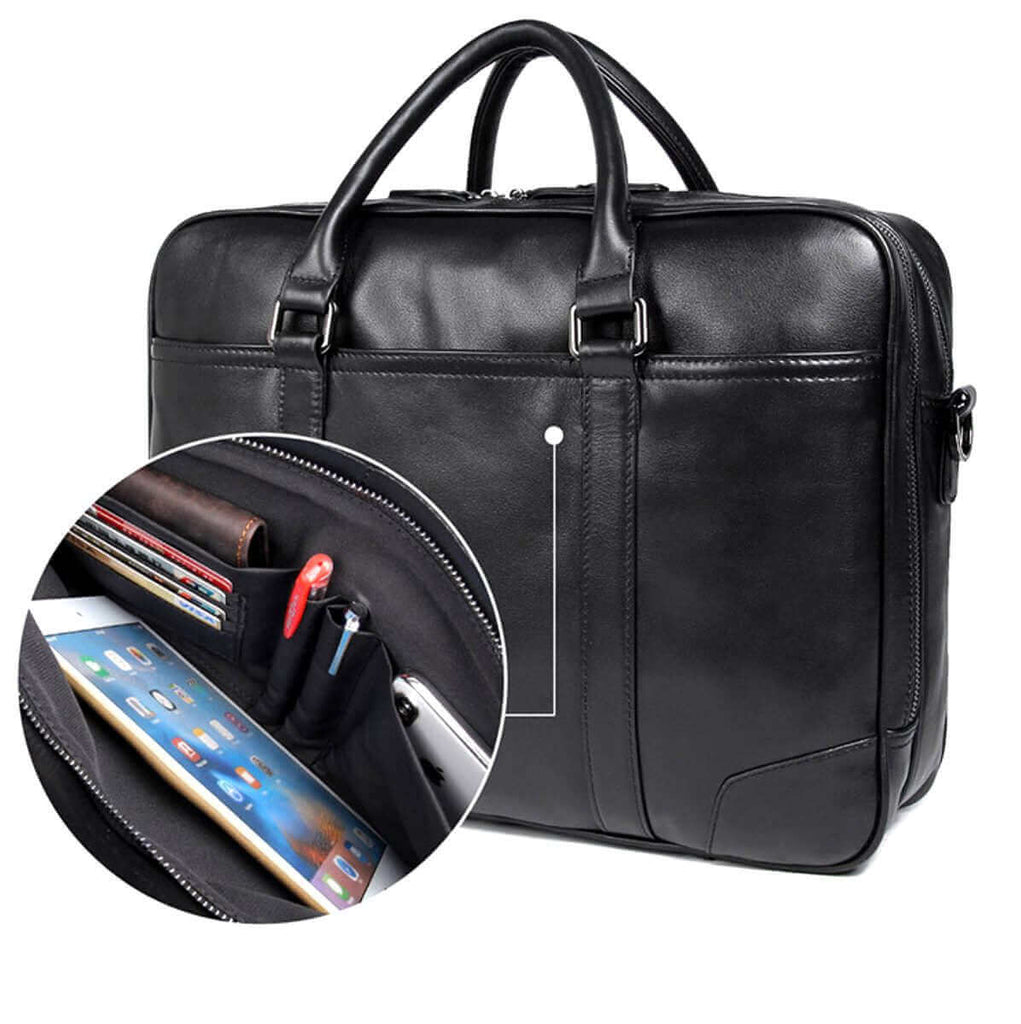 Men's Genuine Leather Briefcase Laptop Bag Business Bag Satchel NZ