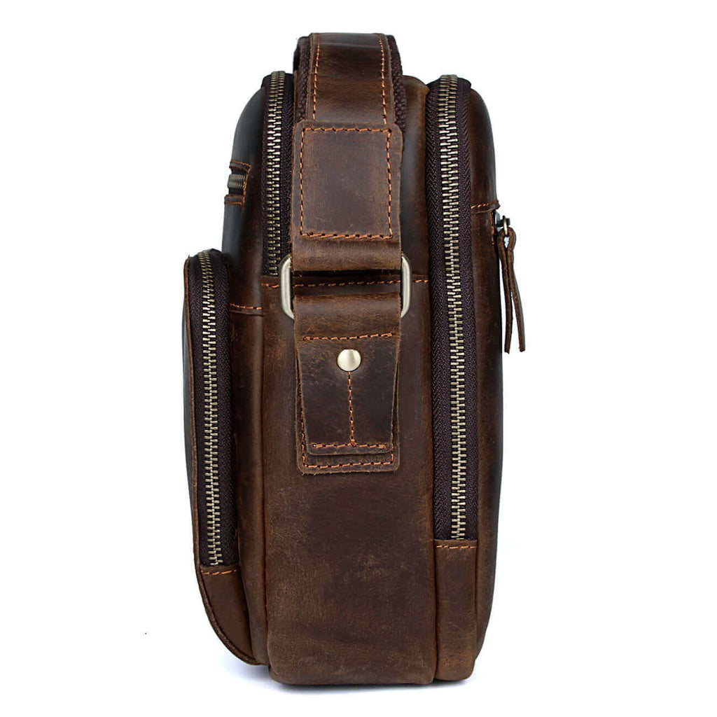 Leather Shoulder Messenger Bag Satchel Business NZ Men's