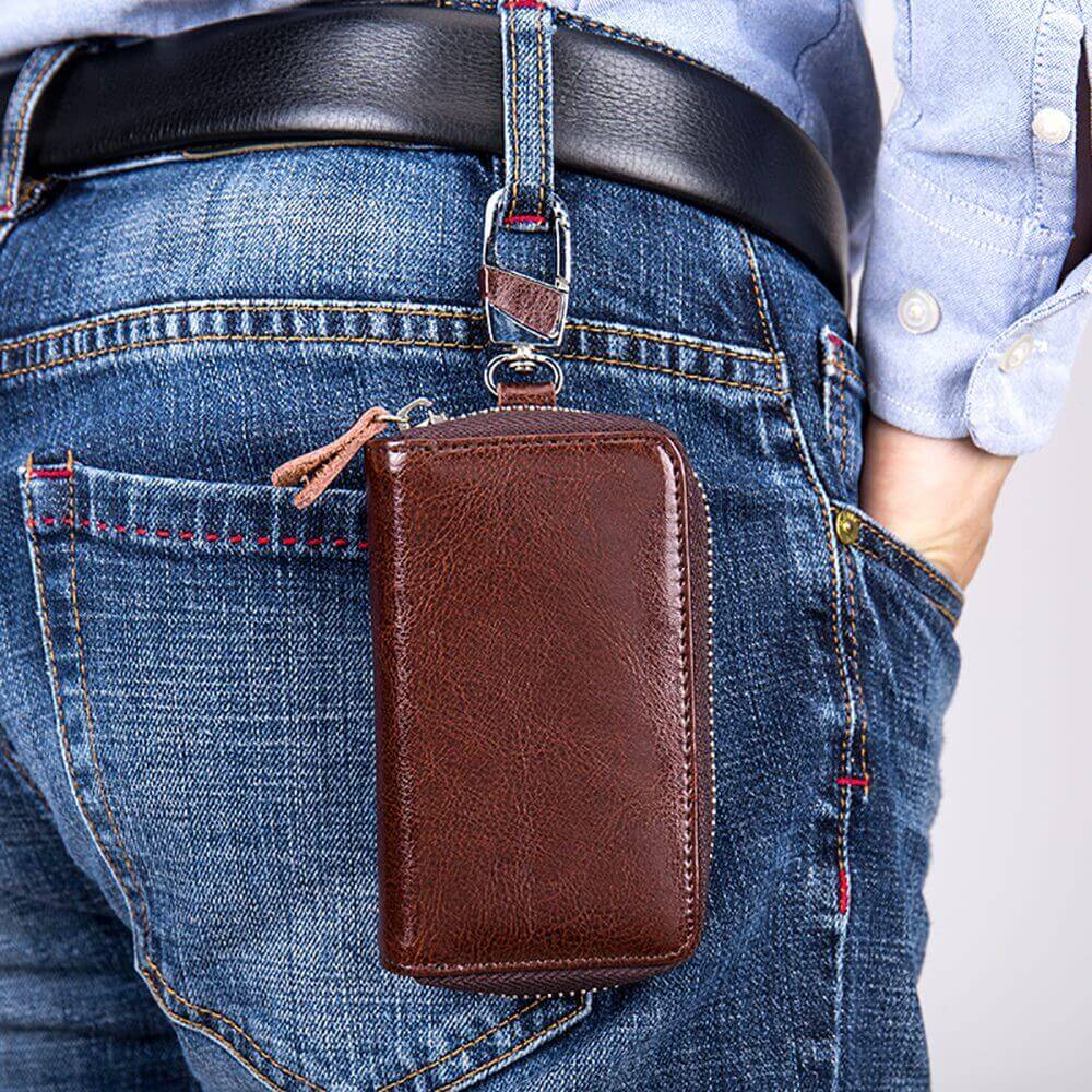 Leather Key Case For Men NZ | Card Holder Keychain