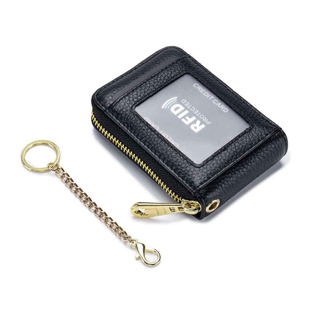 Womens Ladies Leather RFID Credit Card Holder Key Wallet NZ