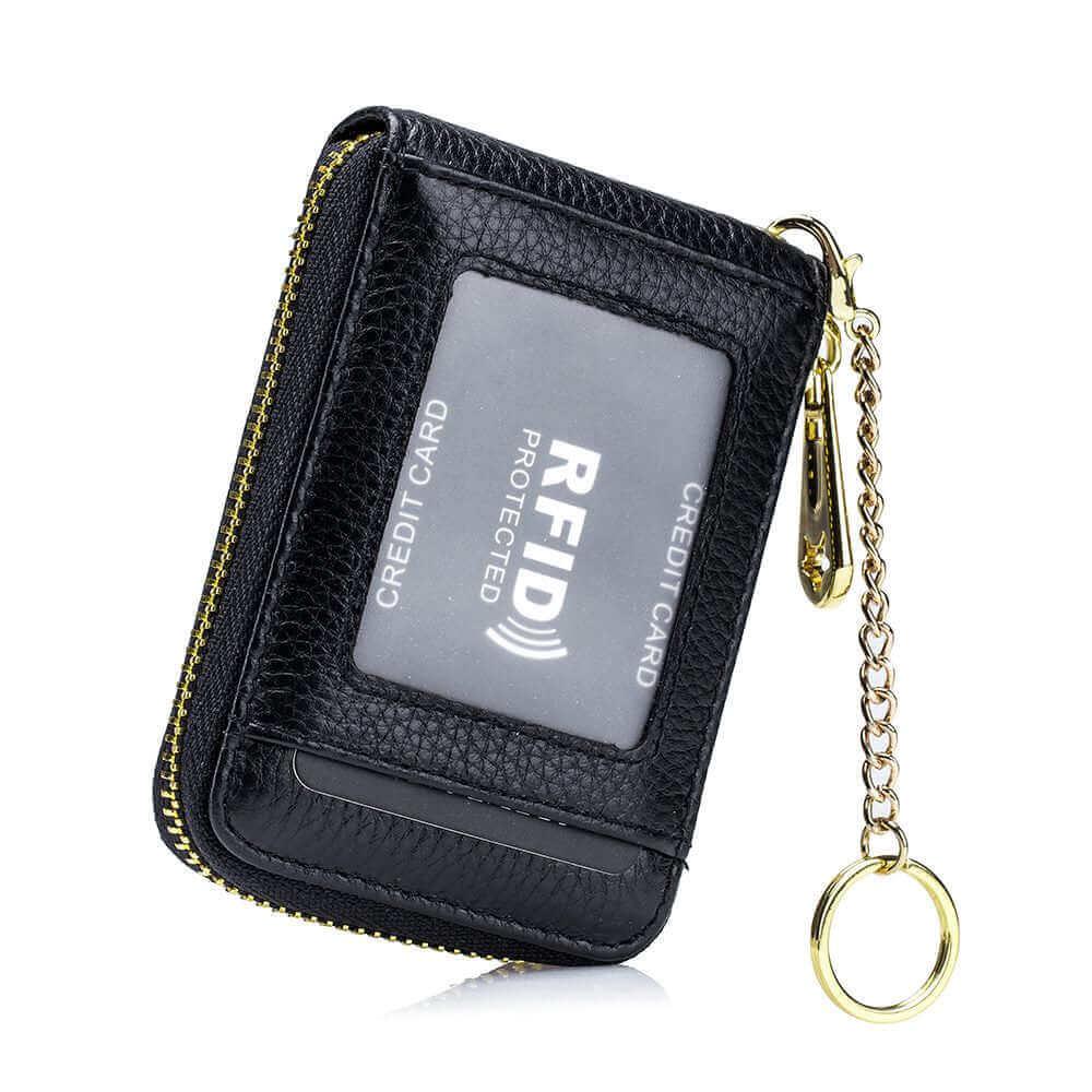 Womens Ladies Leather RFID Credit Card Holder Key Wallet NZ