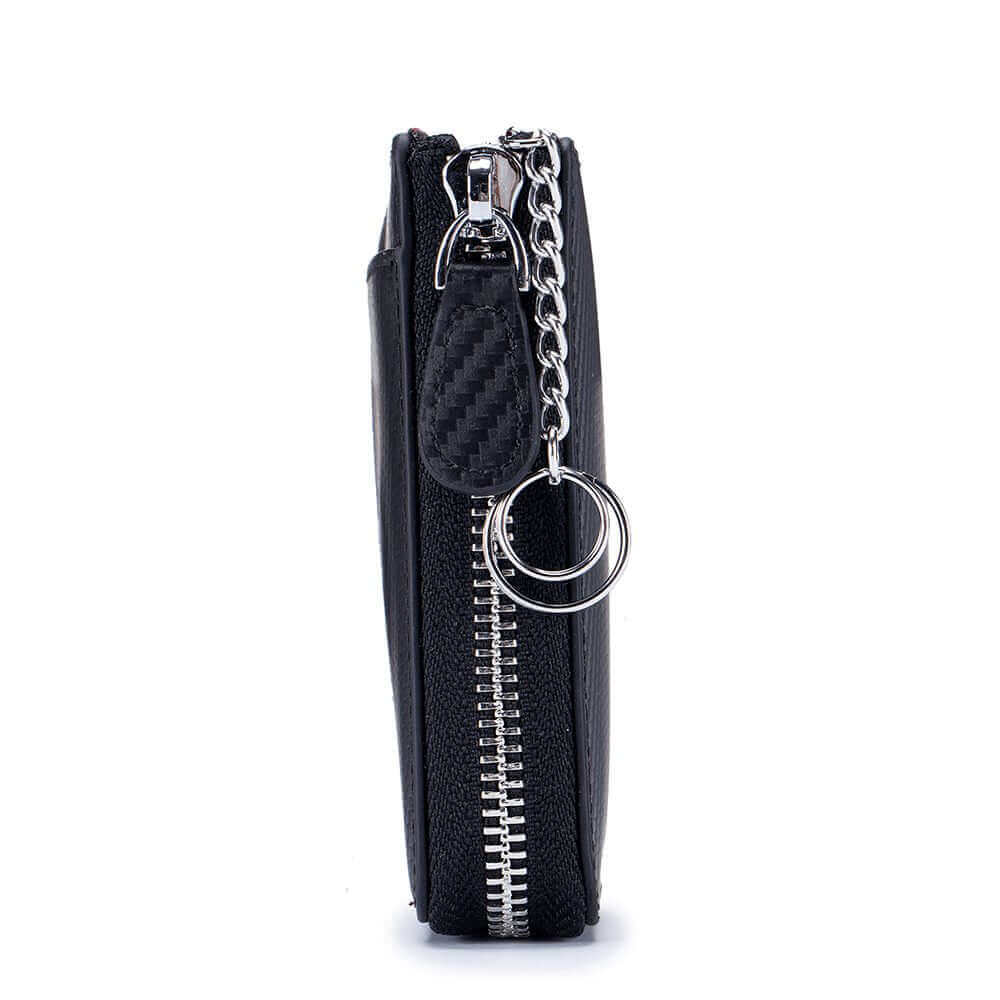 Leather Small RFID Credit Card Holder Key Coin Wallet NZ Men's Women's
