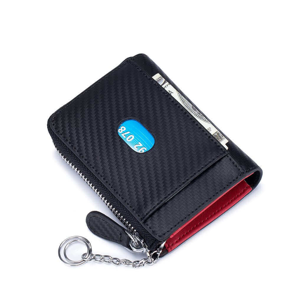 Leather Small RFID Credit Card Holder Key Coin Wallet NZ Men's Women's