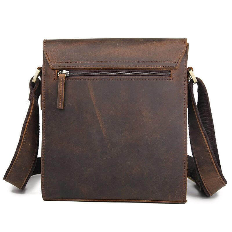 Vintage Leather Shoulder Bag Crossbody Side Satchel NZ Men's