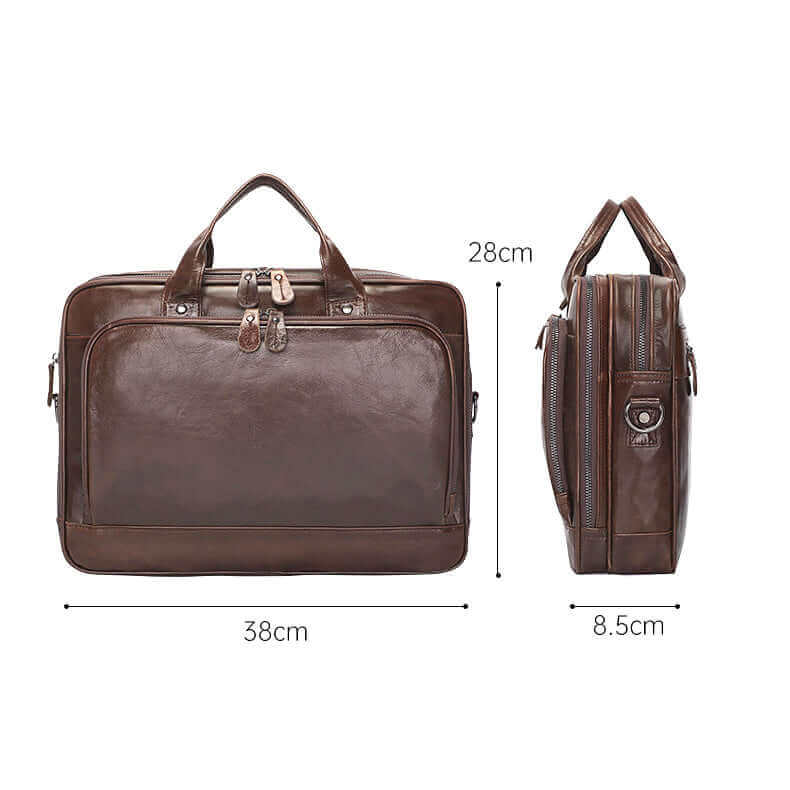 Men's Genuine Leather Briefcase Laptop Bag Satchel NZ