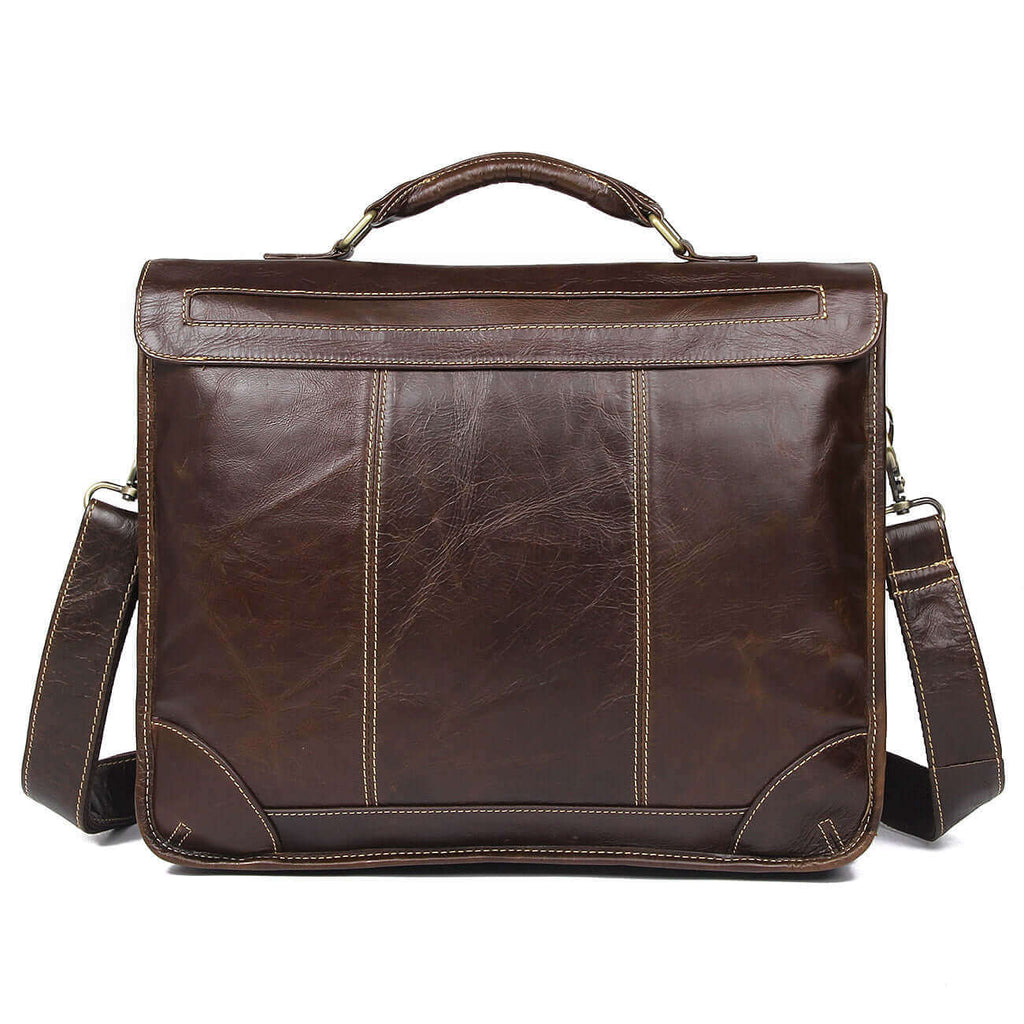 Mens Vintage Genuine Leather Briefcase Laptop Bag NZ Satchel