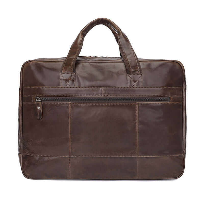 Men's Genuine Leather Briefcase 17Inch Laptop Bag NZ Business Trip Bag