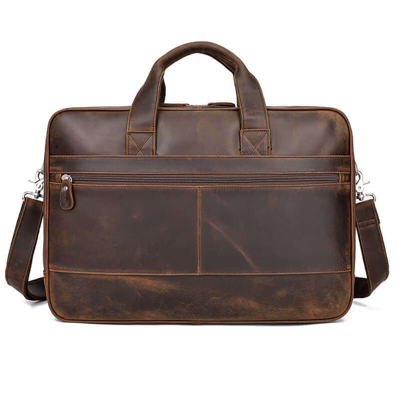 Men's Genuine Leather Briefcase Laptop Bag NZ Business Trip Satchel