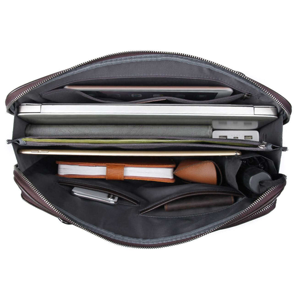 Men's Genuine Leather Briefcase Laptop Bag Bussiness