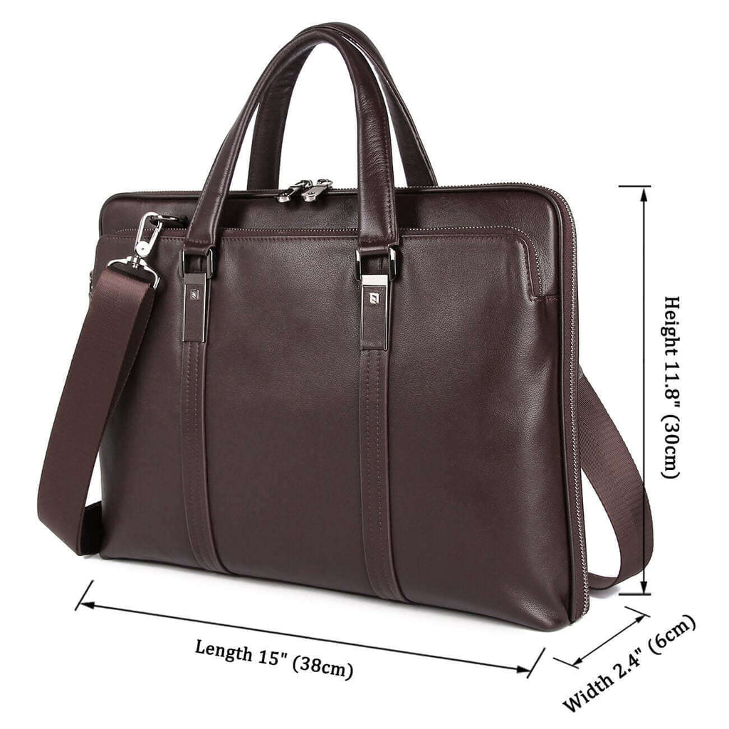 Men's Genuine Leather Briefcase Laptop Bag Bussiness