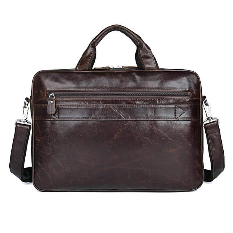 Men's Genuine Leather Business Briefcase 15 inch Laptop Bag NZ Luxury