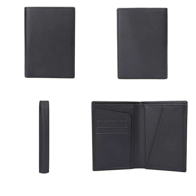 Mens Womens Genuine Leather RFID Passport Holder Wallet Travel NZ