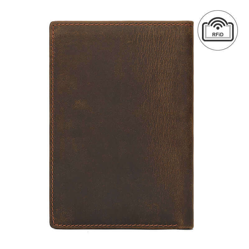 Mens Womens Genuine Leather RFID Passport Holder Wallet Travel NZ