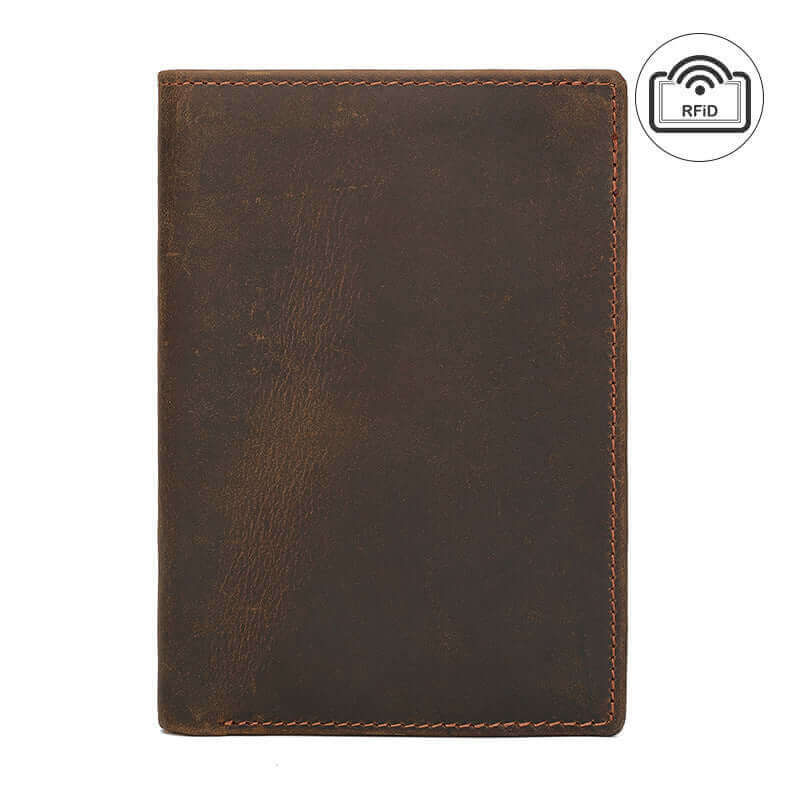 Mens Womens Genuine Leather RFID Passport Holder Wallet Travel NZ