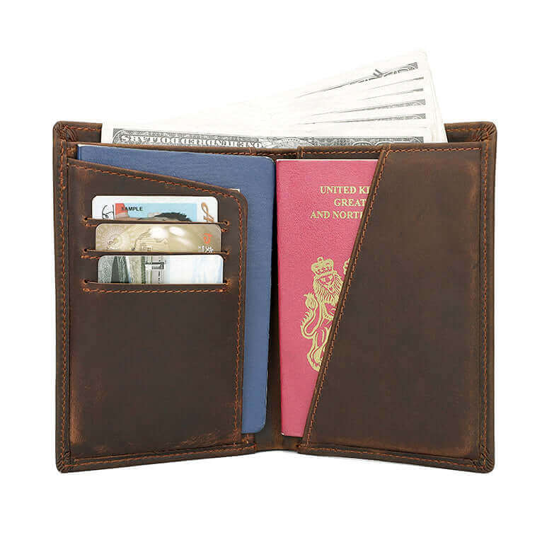 Leather Passport Holder with RFID