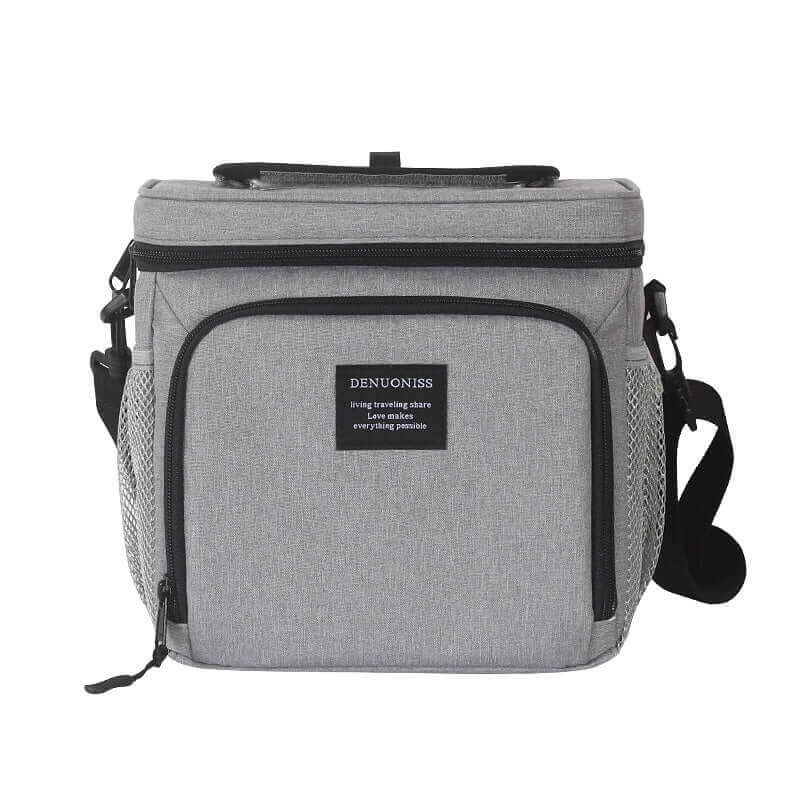 Compact cooler bag with adjustable shoulder strap