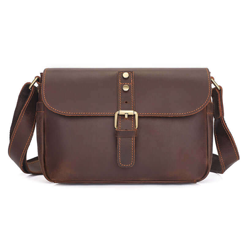 Crazy Horse leather crossbody bag showcasing vintage charm.