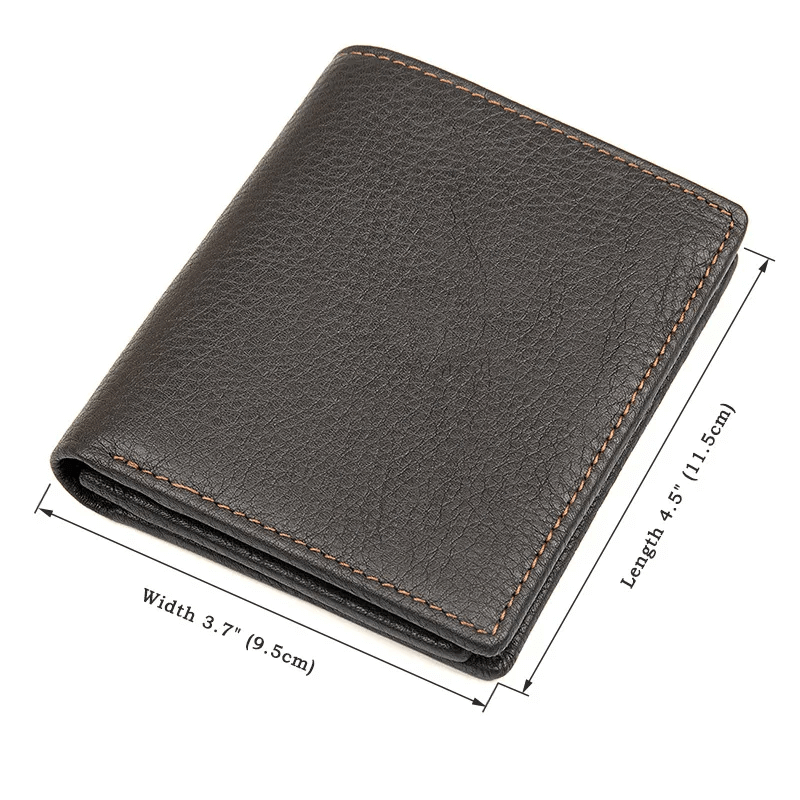 High-quality vertical leather wallet for men