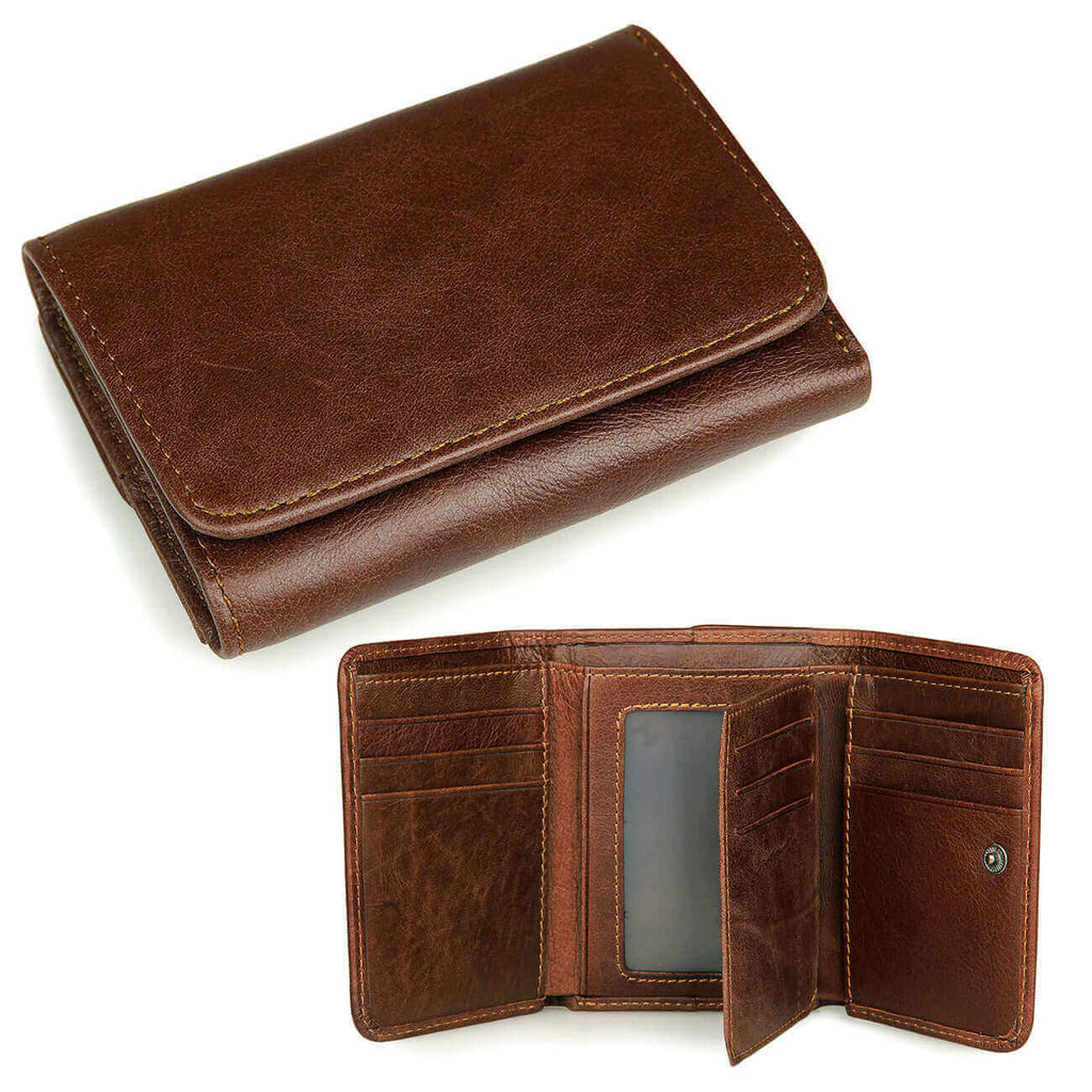 Stylish men’s wallet with cards and cash inside, ready for use.