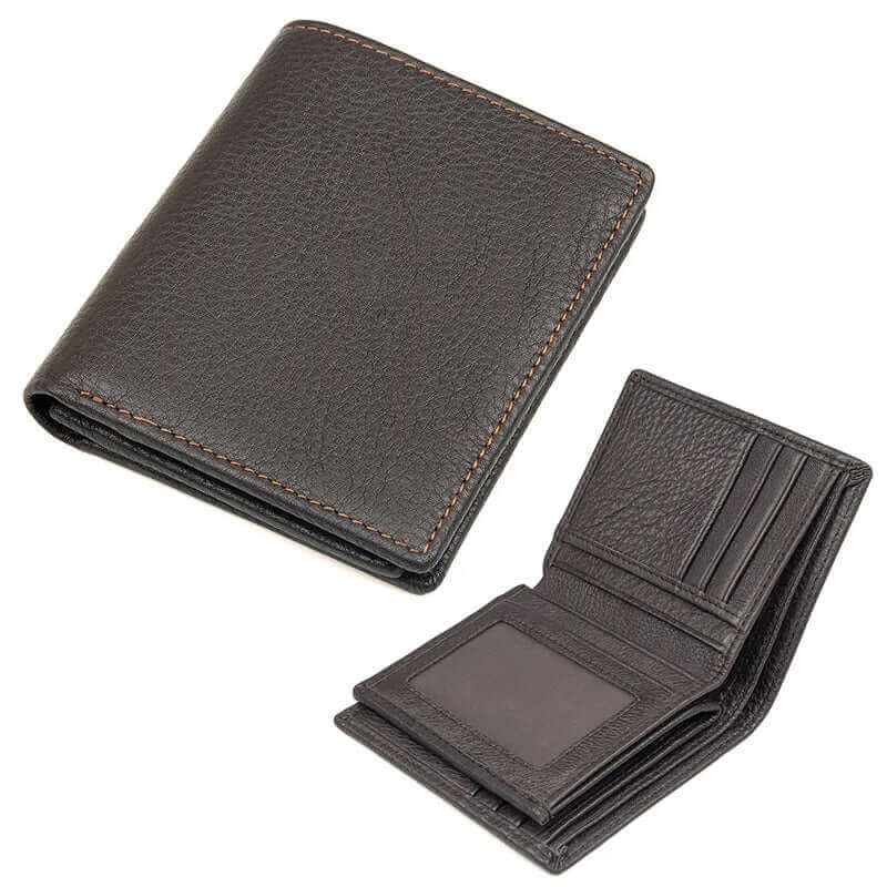 Men's vertical leather wallet in New Zealand