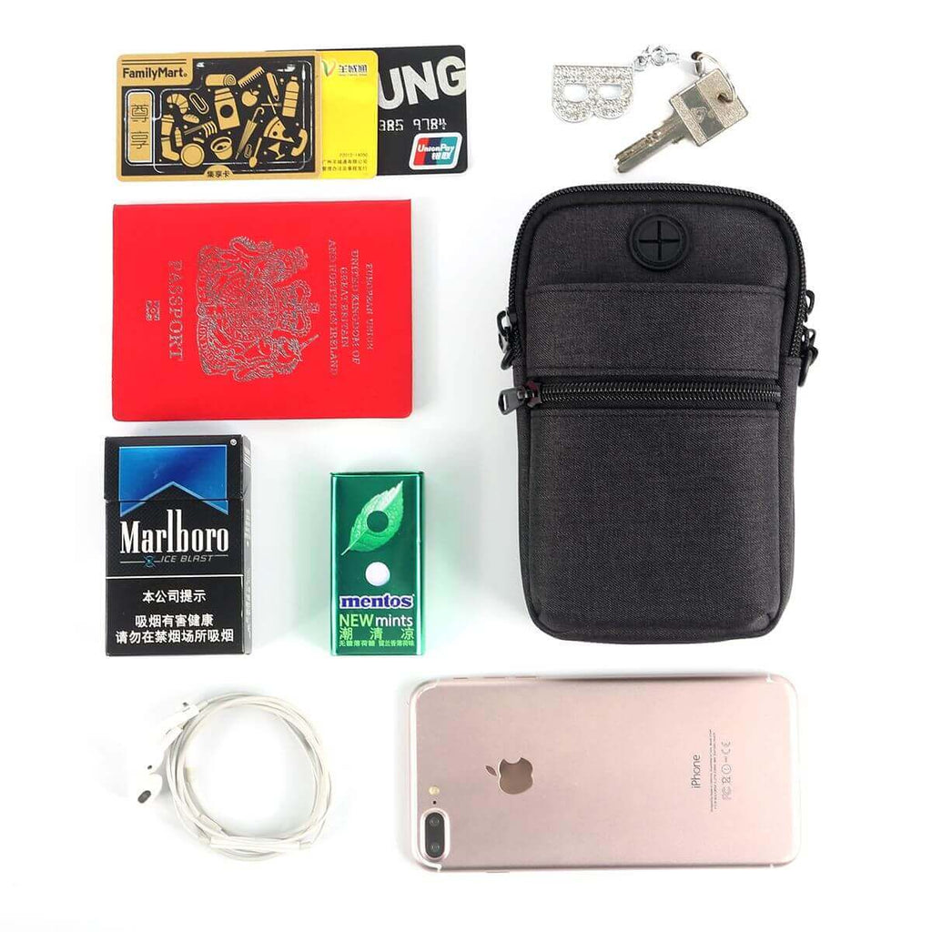 Compact design of multi-functional travel phone crossbody bag