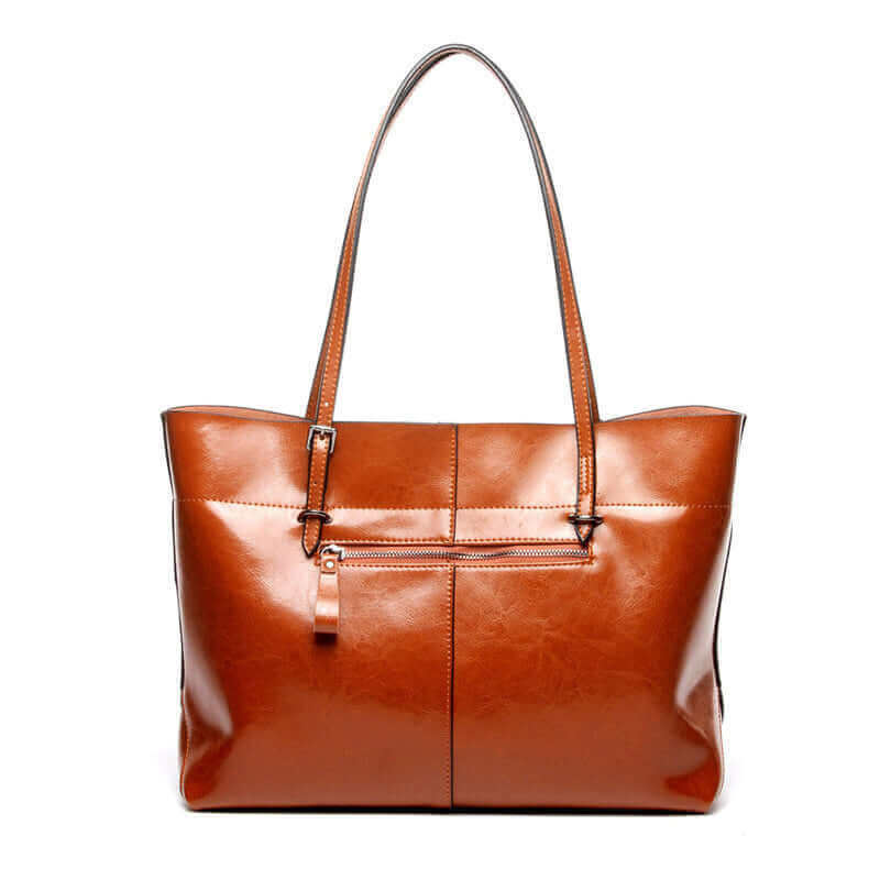 Stylish oil wax leather tote bag for everyday use